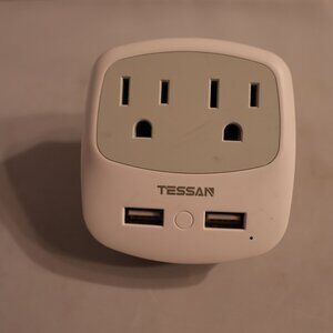 TESSAN 2 Plug Adapter for Travel with 2 USB Ports